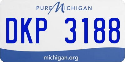 MI license plate DKP3188
