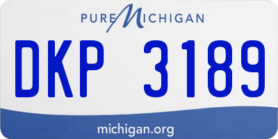 MI license plate DKP3189