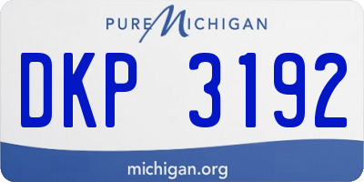 MI license plate DKP3192
