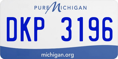 MI license plate DKP3196