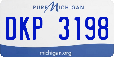 MI license plate DKP3198