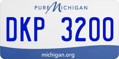 MI license plate DKP3200