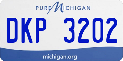 MI license plate DKP3202