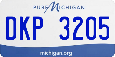 MI license plate DKP3205