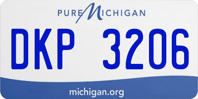 MI license plate DKP3206
