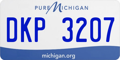 MI license plate DKP3207