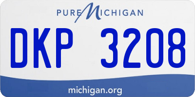 MI license plate DKP3208