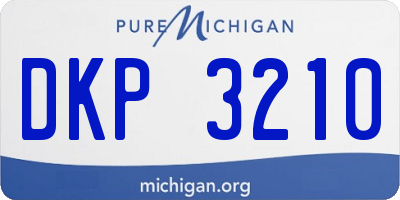 MI license plate DKP3210
