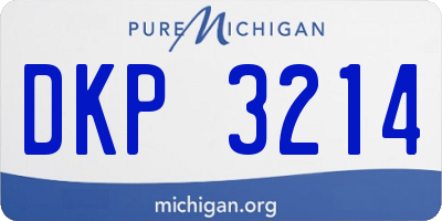 MI license plate DKP3214