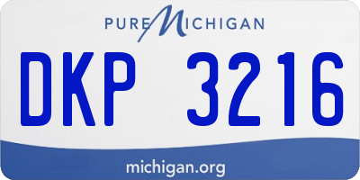 MI license plate DKP3216