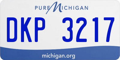 MI license plate DKP3217