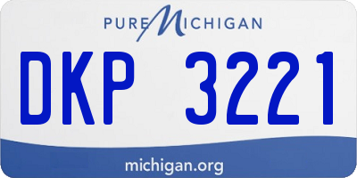 MI license plate DKP3221