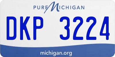 MI license plate DKP3224