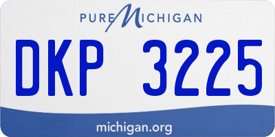 MI license plate DKP3225