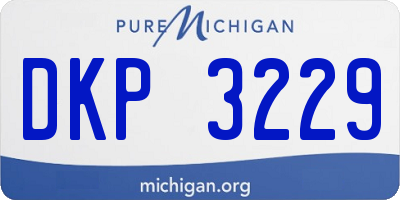 MI license plate DKP3229
