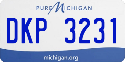 MI license plate DKP3231