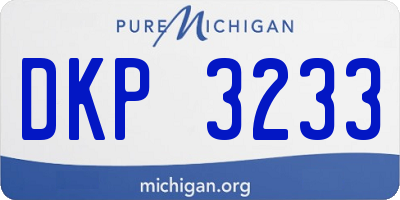 MI license plate DKP3233