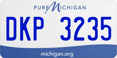 MI license plate DKP3235