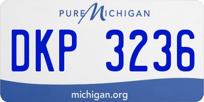 MI license plate DKP3236