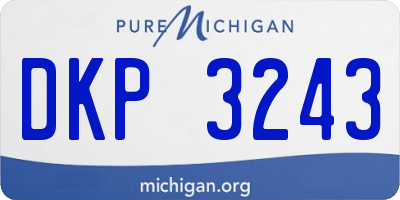 MI license plate DKP3243