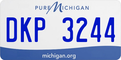 MI license plate DKP3244