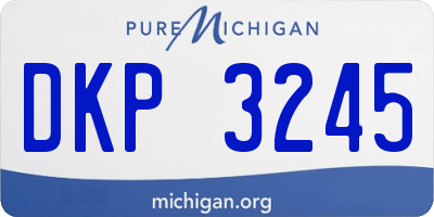 MI license plate DKP3245