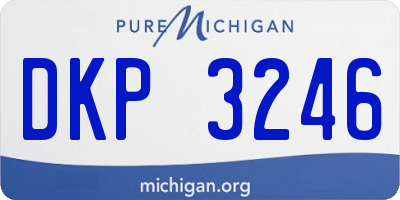 MI license plate DKP3246