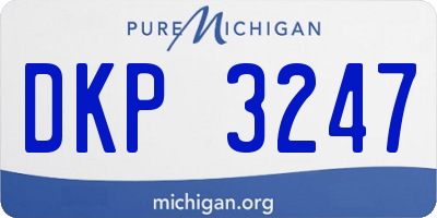 MI license plate DKP3247