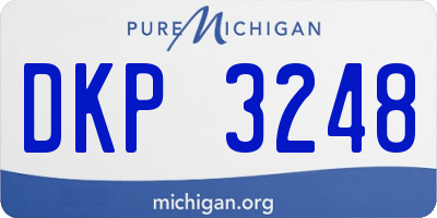 MI license plate DKP3248