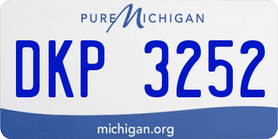 MI license plate DKP3252