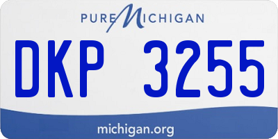 MI license plate DKP3255