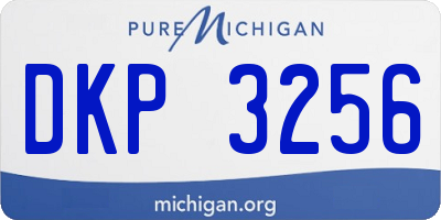 MI license plate DKP3256