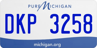 MI license plate DKP3258