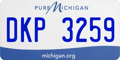 MI license plate DKP3259