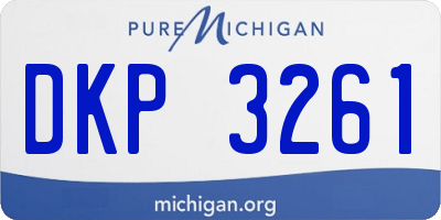 MI license plate DKP3261