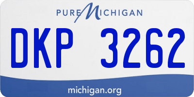 MI license plate DKP3262