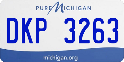 MI license plate DKP3263