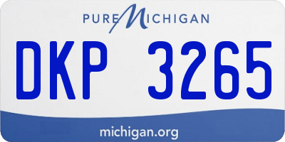 MI license plate DKP3265