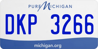 MI license plate DKP3266