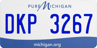 MI license plate DKP3267