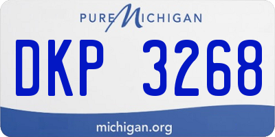MI license plate DKP3268