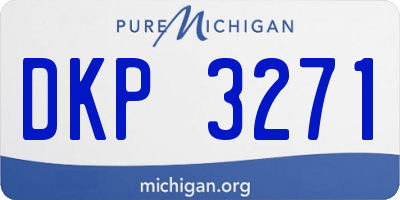 MI license plate DKP3271
