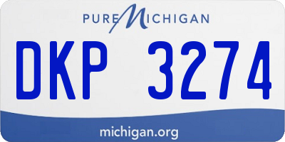 MI license plate DKP3274