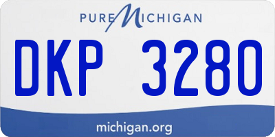 MI license plate DKP3280