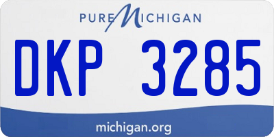 MI license plate DKP3285