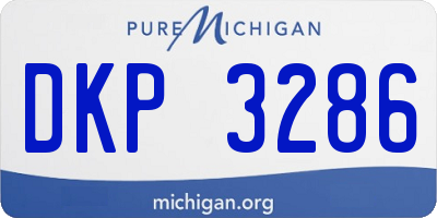 MI license plate DKP3286
