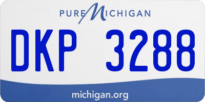 MI license plate DKP3288