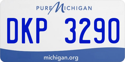 MI license plate DKP3290