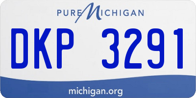 MI license plate DKP3291