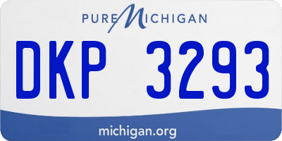 MI license plate DKP3293